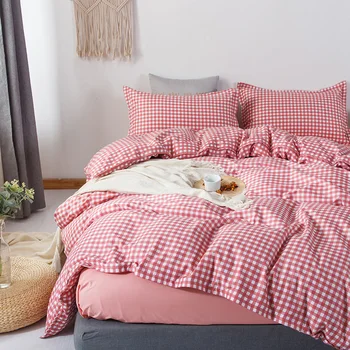 Pink Plaid Bedding Sets ,220×240 Duvet Cover Set Pillowcase 3pcs,135×200 Child Quilt Cover,Queen King Blanket cover,Pink sheets
Pink Plaid Bedding Sets ,220×240 Duvet Cover Set Pillowcase 3pcs,135×200 Child Quilt Cover,Queen King Blanket cover,Pink sheets