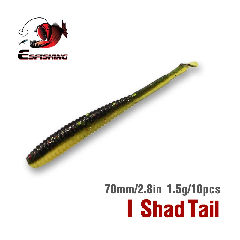 Приманка для рыбалки KESFISHING мягкие приманки I Shad Tail 70 мм 1 5 г пластиковые карпа
