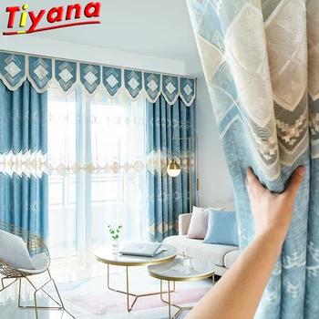 European-Style High-End Chenille Embroidery Curtains for Living Room Luxury Blue Diamond Lattice Embroidered CurtainsX-HM459 *NT
European-Style High-End Chenille Embroidery Curtains for Living Room Luxury Blue Diamond Lattice Embroidered CurtainsX-HM459 *NT