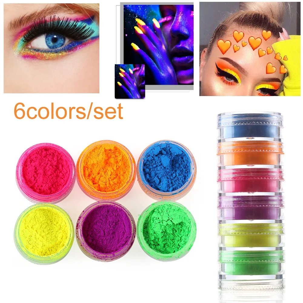 6colors/Set Neon Loose Powder Eyeshadow Pigment Matte Mineral Spangle Nail Powder Cosmetic Set Shimmer Shiny Eye Shadow Makeup
6colors/Set Neon Loose Powder Eyeshadow Pigment Matte Mineral Spangle Nail Powder Cosmetic Set Shimmer Shiny Eye Shadow Makeup