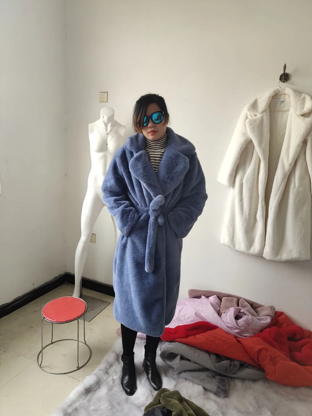 FREE SHIPPING Luxury Women Long Coat High Quality Faux Rabbit Fur OUT0886 FREE SHIPPING Luxury Women Long Coat High Quality Faux Rabbit Fur OUT0886