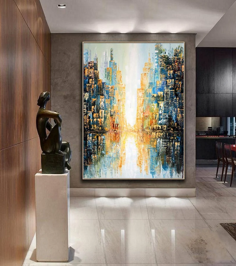 Large Abstract Painting Canvas Art Wall Painting New York City Painting Modern Wall art Skyline Abstract Oil Painting Home Decor
Large Abstract Painting Canvas Art Wall Painting New York City Painting Modern Wall art Skyline Abstract Oil Painting Home Decor