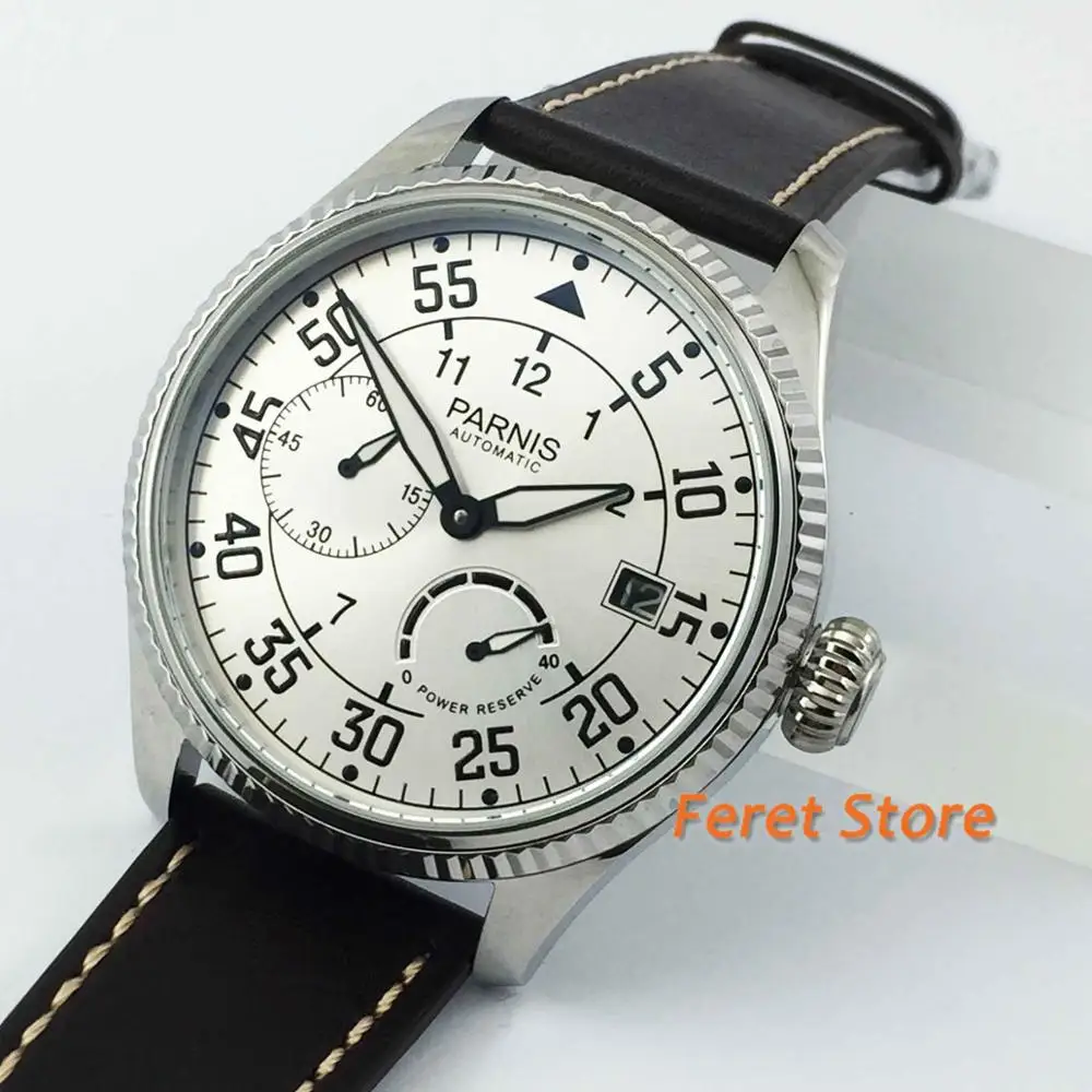 Parnis watch 45mm silver dial date window luminous ST2555 Automatic movement Men's watch men wristwatch
Parnis watch 45mm silver dial date window luminous ST2555 Automatic movement Men's watch men wristwatch