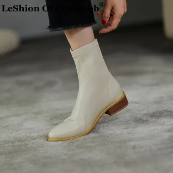 Small Size 33 Ankle Boots Women Beige Stretch Mirofiber Leather Short Boots Woman Comfort Flat Socks Booties Lady Autumn Winter
Small Size 33 Ankle Boots Women Beige Stretch Mirofiber Leather Short Boots Woman Comfort Flat Socks Booties Lady Autumn Winter
