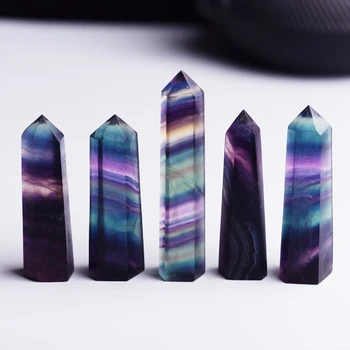 1PC Natural Fluorite Hexagonal Column Crystal Point Healing Wand Mineral Crystal Home Decoration Stone Study Room Decoration
1PC Natural Fluorite Hexagonal Column Crystal Point Healing Wand Mineral Crystal Home Decoration Stone Study Room Decoration