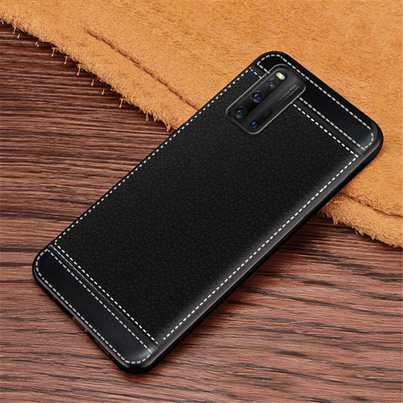 ДЛЯ Vivo IQOO 3 Neo чехол с текстурой кожи и мягким ТПУ чехлы для IQOO3 V1955A I1927 телефона |