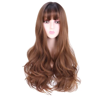 26'' Long wave Hair Wig Heat Resistant Synthetic Wigs For Women Natural Fake Hair wig With Middle Hair Part bang
26'' Long wave Hair Wig Heat Resistant Synthetic Wigs For Women Natural Fake Hair wig With Middle Hair Part bang