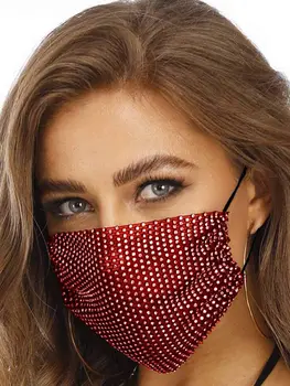 Rhinestone Mask Women Diamond Crytal Decoration Jewelry Facemask Fashion Sexy Glitter Mesh Net Party Show Mouth Mask For Wedding
Rhinestone Mask Women Diamond Crytal Decoration Jewelry Facemask Fashion Sexy Glitter Mesh Net Party Show Mouth Mask For Wedding
