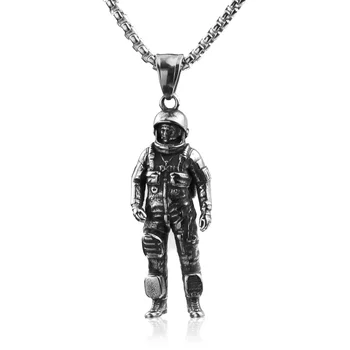 NEW Fashion 3D Astronaut Pendant Necklace Galaxy Universe Spaceman Retro 316L Stainless Steel Men Hip Hop Necklace
NEW Fashion 3D Astronaut Pendant Necklace Galaxy Universe Spaceman Retro 316L Stainless Steel Men Hip Hop Necklace