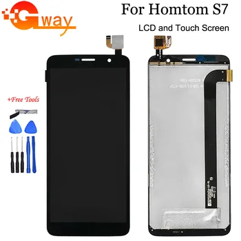100% Tested 5.5" For Homtom S7 LCD Display + Touch Screen Assembly Replacement For Homtom S7 model Phone Accessories With Tools