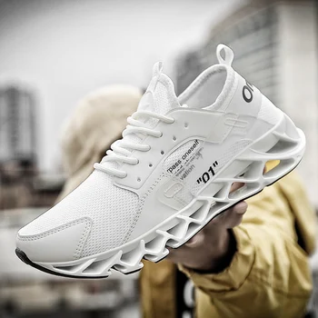 New Mesh Men Running Shoes High Quality Fashion Breathable Casual Sneakers Black White Blade Sports Shoes Zapatillas Hombre 
New Mesh Men Running Shoes High Quality Fashion Breathable Casual Sneakers Black White Blade Sports Shoes Zapatillas Hombre