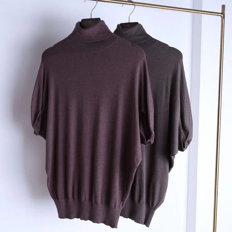 Women Autumn Spring High collar sweater knitted Plus Tops Short Sleeve Elasticity Casual Pullovers Female Sweater High Qulaity
Women Autumn Spring High collar sweater knitted Plus Tops Short Sleeve Elasticity Casual Pullovers Female Sweater High Qulaity
