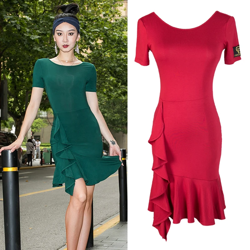 New Latin Dance Dress Red/Green/Black Lotus Leaf Skirt 2019 Dancing Practice Clothing Latin Dance Wear Women Latin Dress BL2478
New Latin Dance Dress Red/Green/Black Lotus Leaf Skirt 2019 Dancing Practice Clothing Latin Dance Wear Women Latin Dress BL2478