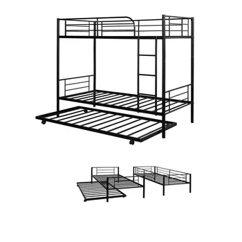 Twin Over Twin Beds Frame Metal Bunk Bed Loft Bed Trundle Stairs Large Storage for Teenage Dormitory Bedroom Furniture Kids
Twin Over Twin Beds Frame Metal Bunk Bed Loft Bed Trundle Stairs Large Storage for Teenage Dormitory Bedroom Furniture Kids