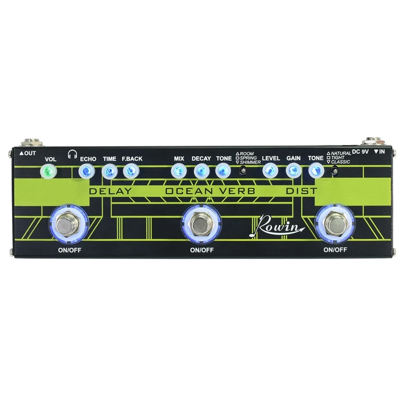 Rowin DAP-1 Guitar Multi Effects Pedal 3In1 Delay + Ocean Verb + Distortion True Bypass
Rowin DAP-1 Guitar Multi Effects Pedal 3In1 Delay + Ocean Verb + Distortion True Bypass
