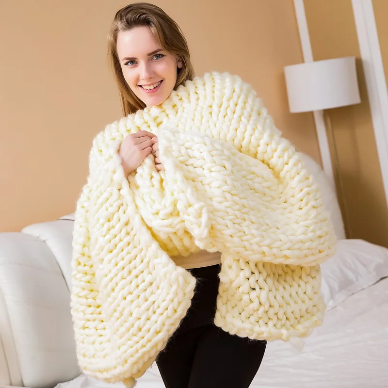 New Nordic Hand Chunky Wool Knitted Blanket Bulky Knitting Throw Blankets Home Textile Warm Chunky Knit Blanket Bulky Sofa Throw
New Nordic Hand Chunky Wool Knitted Blanket Bulky Knitting Throw Blankets Home Textile Warm Chunky Knit Blanket Bulky Sofa Throw
