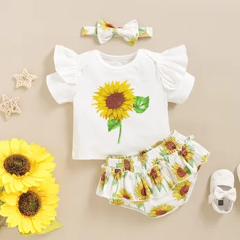 Infant Baby Girls Sets Sunflower Print Tops+ruffles Shorts+headbands 3 Pcs Sets Summer Newborn Clothes Baby Girls Sets Outfits
Infant Baby Girls Sets Sunflower Print Tops+ruffles Shorts+headbands 3 Pcs Sets Summer Newborn Clothes Baby Girls Sets Outfits