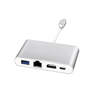 Protable 4-In-1 Type-C To HMDI USB-C RJ45 USB 3.0 Converter Multimedia Type-C Hub Adapter For MacBook Galaxy S8 Dex Huawei P30
Protable 4-In-1 Type-C To HMDI USB-C RJ45 USB 3.0 Converter Multimedia Type-C Hub Adapter For MacBook Galaxy S8 Dex Huawei P30