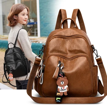 Women Backpack high quality soft Leather Fashion school Backpacks Female Feminine Casual Large Capacity Vintage Shoulder Bags
Women Backpack high quality soft Leather Fashion school Backpacks Female Feminine Casual Large Capacity Vintage Shoulder Bags