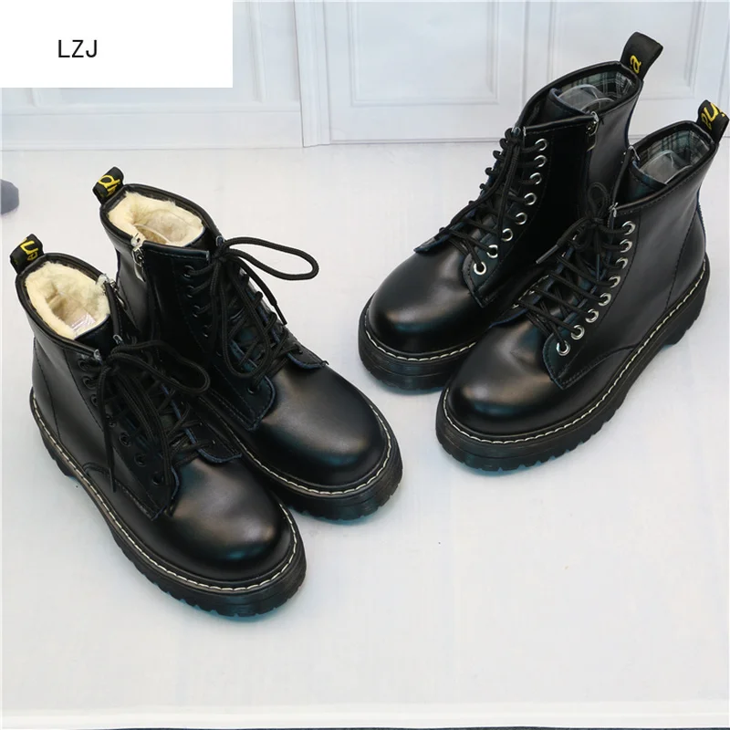 LZJ New 2019 Women Flat Platform Ankle Boots Spring Boot Black Lace Up Black Medium Creepers Shoes Fashion Party Footwear 35-40
LZJ New 2019 Women Flat Platform Ankle Boots Spring Boot Black Lace Up Black Medium Creepers Shoes Fashion Party Footwear 35-40