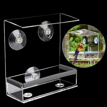 Clear Window Bird Feeder Feeding Birdhouse with Suction Tray Cup Mount Feeding Supplies
Clear Window Bird Feeder Feeding Birdhouse with Suction Tray Cup Mount Feeding Supplies