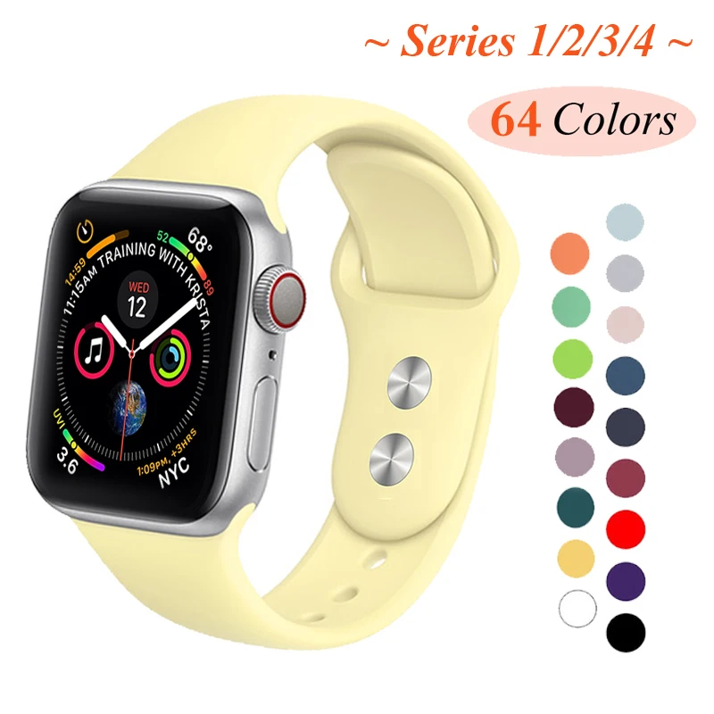 Strap For Apple Watch band 38mm 42mm iWatch 4 band 44mm 40mm Sport Silicone belt Bracelet correa Apple watch 4 3 2 1 Accessories
Strap For Apple Watch band 38mm 42mm iWatch 4 band 44mm 40mm Sport Silicone belt Bracelet correa Apple watch 4 3 2 1 Accessories