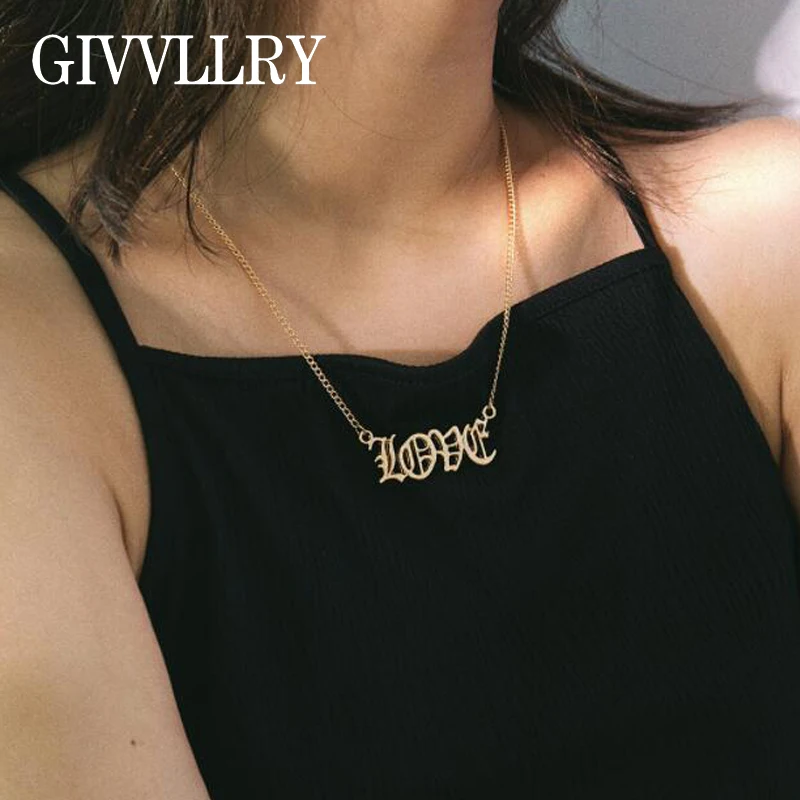 GIVVLLRY Creative Love Pendant Necklace for Women Minimalist Punk Gold Silver Irregular Letter Chain Necklace Fashion Jewelry
GIVVLLRY Creative Love Pendant Necklace for Women Minimalist Punk Gold Silver Irregular Letter Chain Necklace Fashion Jewelry