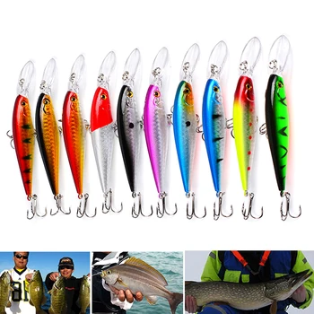 10pcs 11.5cm Fishing Lures Minnow Bait Hard Body Tackles Swimworm With Sharp Barbed Hooks
10pcs 11.5cm Fishing Lures Minnow Bait Hard Body Tackles Swimworm With Sharp Barbed Hooks