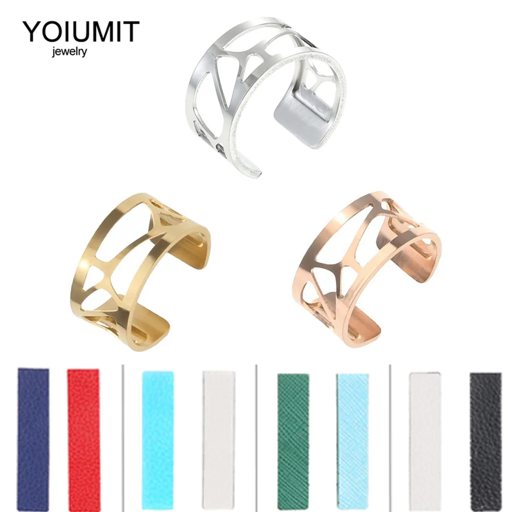 Yoiuimt Stainless Steel Bijoux Adjustable Bague Femme Argent Reversible Interchangeable Leather Rings Jewelry
Yoiuimt Stainless Steel Bijoux Adjustable Bague Femme Argent Reversible Interchangeable Leather Rings Jewelry