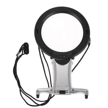 Practical LED Magnifier 6X Large Magnifying Glass With Light Led Lamp Giant Magnifier Reading Hands Free 
Practical LED Magnifier 6X Large Magnifying Glass With Light Led Lamp Giant Magnifier Reading Hands Free