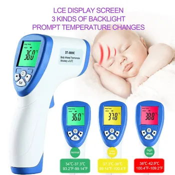 Household Digital Infrared Forehead Thermometer Non-Contact Digital LCD IR Thermometer термометр уличный градусник для тела
Household Digital Infrared Forehead Thermometer Non-Contact Digital LCD IR Thermometer термометр уличный градусник для тела
