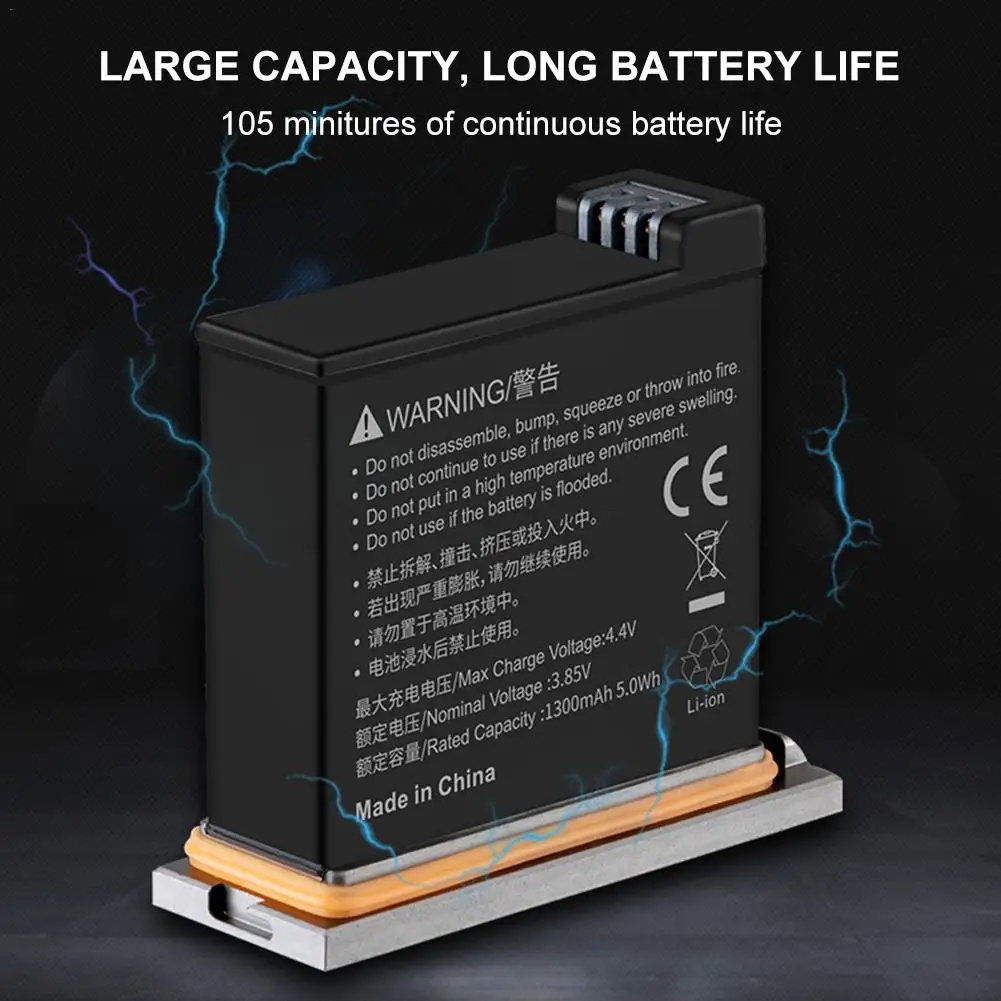 For OSMO ACTION Sports Camera 1300mAh Battery for DJI Osmo Action Replacement Battery Resistant Waterproof Backup Batteries
For OSMO ACTION Sports Camera 1300mAh Battery for DJI Osmo Action Replacement Battery Resistant Waterproof Backup Batteries