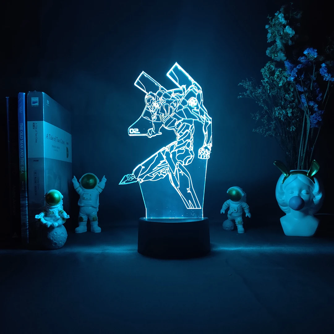 EVA-02 Upward Lighting Acrylic Model from EVA Anime Light RGB Flashing USB Night Lamp Otaku Gaming Room Desktop Setup Home Decor
EVA-02 Upward Lighting Acrylic Model from EVA Anime Light RGB Flashing USB Night Lamp Otaku Gaming Room Desktop Setup Home Decor