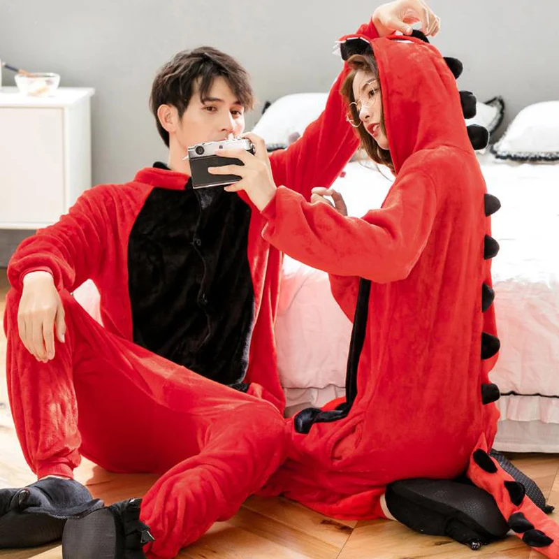 

Kigurumi Adult Pajama Animal Unicorn Rainbow Women Men Dinosaur Winter Pajamas Suit Dragon Onesies Sleepwear Flannel Sets