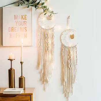 Bohemian Chic Macrame Wall Hanging Tapestry Moon Dreamcatcher Wall Decor Boho Woven Knitted Tapestry Home Decoration
Bohemian Chic Macrame Wall Hanging Tapestry Moon Dreamcatcher Wall Decor Boho Woven Knitted Tapestry Home Decoration