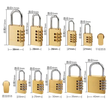 High Quality Solid Copper Dial Digit Code Password Combination Padlock for Security Travel Safe Locks Furniture Accessories
High Quality Solid Copper Dial Digit Code Password Combination Padlock for Security Travel Safe Locks Furniture Accessories