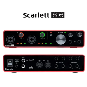 

Updated Focusrite Scarlett 8i6 3rd Gen. 8 in/6 out external USB recording sound card arranger electric guitar audio interface