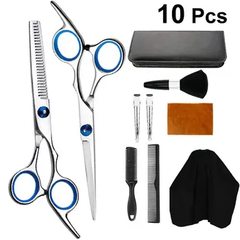 1 Set of 10pcs Haircut Tools Professional Hair Cutting Scissors Thinning Shears Comb Hair Clips Brush Cape
1 Set of 10pcs Haircut Tools Professional Hair Cutting Scissors Thinning Shears Comb Hair Clips Brush Cape