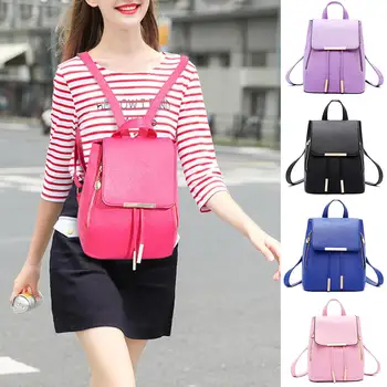 2019 new free Shipping Women Solid Color Dual Zipper Drawstring Flap Faux Leather Backpack Rucksack mochila feminina
2019 new free Shipping Women Solid Color Dual Zipper Drawstring Flap Faux Leather Backpack Rucksack mochila feminina