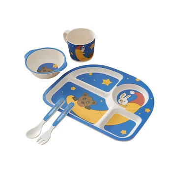 5Pcs/Set Baby Feeding Tableware Set Children Dish Bowl Fork Spoon Cup Bamboo Fiber Feedkid Dinnerware for Kids Separation Plate
5Pcs/Set Baby Feeding Tableware Set Children Dish Bowl Fork Spoon Cup Bamboo Fiber Feedkid Dinnerware for Kids Separation Plate