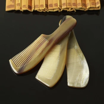 18.5cm Handmade Natural Yak Horn Round Handles Fine Tooth Comb Hair Straighter Comb Anti-Static Hair Massage Brush G0922
18.5cm Handmade Natural Yak Horn Round Handles Fine Tooth Comb Hair Straighter Comb Anti-Static Hair Massage Brush G0922