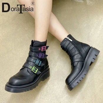 DORATASIA Female Mixed Color Round Toe Buckle Boots Casual Daily Fashion Boots Women Zipper Platform Chunky Heel Shoes Woman
DORATASIA Female Mixed Color Round Toe Buckle Boots Casual Daily Fashion Boots Women Zipper Platform Chunky Heel Shoes Woman