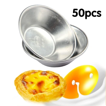 50 Pcs Mini Aluminum Alloy Pancake Molds Shell Cupcake Cake Pan Baking Tool Muffin
50 Pcs Mini Aluminum Alloy Pancake Molds Shell Cupcake Cake Pan Baking Tool Muffin