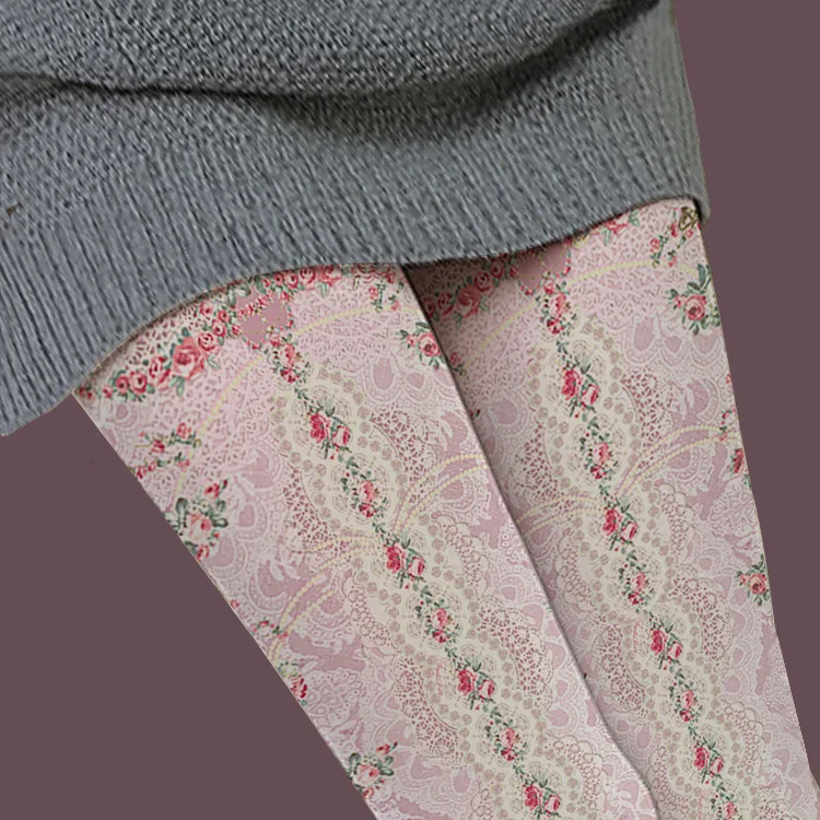 Autumn new lace rose vintage 80d velvet printed pantyhose wholesales and drop shipping
Autumn new lace rose vintage 80d velvet printed pantyhose wholesales and drop shipping