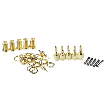 10 Pcs SMA Nut Bulkhead Crimp Straight RF Coax Connectors Adapters Female & Male
10 Pcs SMA Nut Bulkhead Crimp Straight RF Coax Connectors Adapters Female & Male