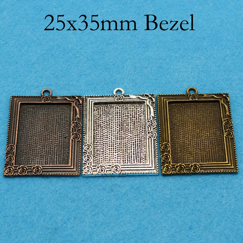 25x35mm Antique Bronze Rectangle Pendant Blanks, Blank Pendant Tray Settings (NeoJewelry Crafts)
25x35mm Antique Bronze Rectangle Pendant Blanks, Blank Pendant Tray Settings (NeoJewelry Crafts)