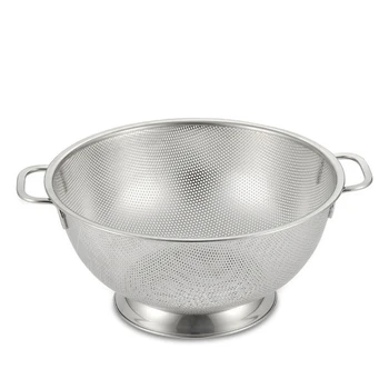 Stainless Steel Professional Colander Strainer with Heavy Duty Handles and Self-draining Solid Ring Base
Stainless Steel Professional Colander Strainer with Heavy Duty Handles and Self-draining Solid Ring Base