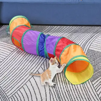 S-shape Cat Tunnel Classic Colors and Simple Durable Design Rainbow Tube Folding Kitten Interactive Toy Pet Funny Product
S-shape Cat Tunnel Classic Colors and Simple Durable Design Rainbow Tube Folding Kitten Interactive Toy Pet Funny Product