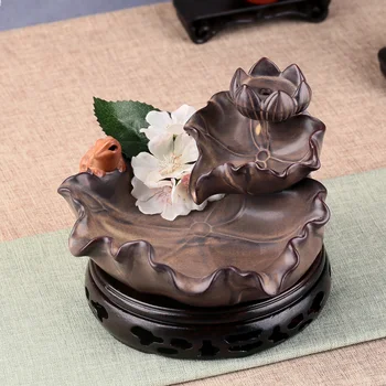 Handicraft Incense Holder Ceramic Backflow Aroma Oil Burner Aromatic Diffuser Lotus Decoration Zapach Do Domu Home Decor KK60XL
Handicraft Incense Holder Ceramic Backflow Aroma Oil Burner Aromatic Diffuser Lotus Decoration Zapach Do Domu Home Decor KK60XL