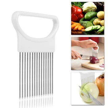 High Quality Shrendders & Slicers Tomato Onion Vegetables Slicer Cutting Aid Holder Guide Slicing Cutter Safe Fork Kitchen Tools 
High Quality Shrendders & Slicers Tomato Onion Vegetables Slicer Cutting Aid Holder Guide Slicing Cutter Safe Fork Kitchen Tools